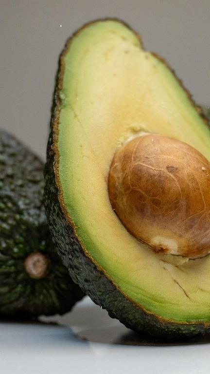 Avocado preparation close-up